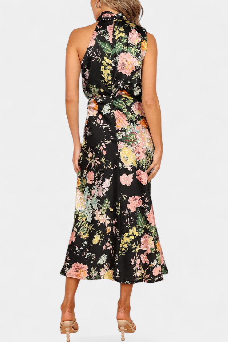 Isa - Vestido Maxi Floral Halter