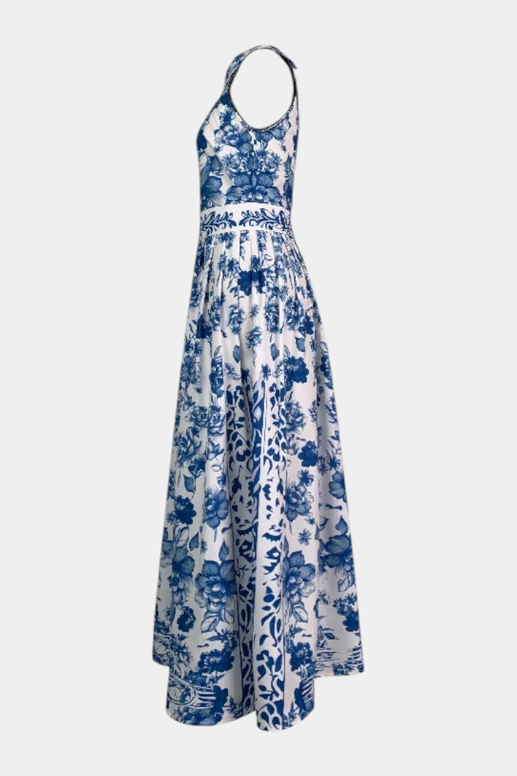 Natalia - Vestido floral acuarela azul