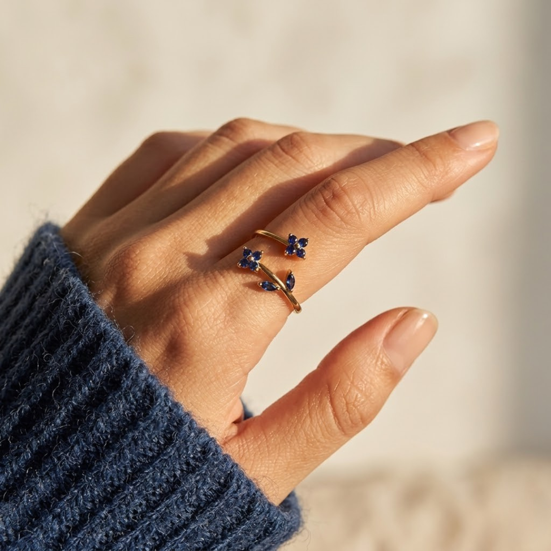 Anillo Flora Zafiro
