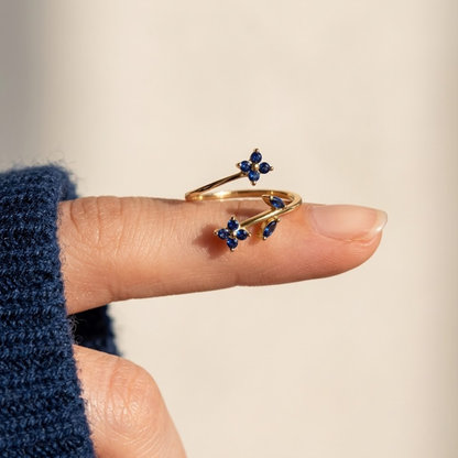 Anillo Flora Zafiro