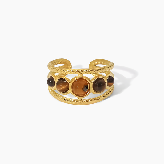Anillo Amuleto- Ojo de Tigre