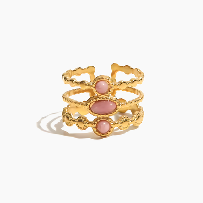 Anillo Amuleto Ópalo Rosa
