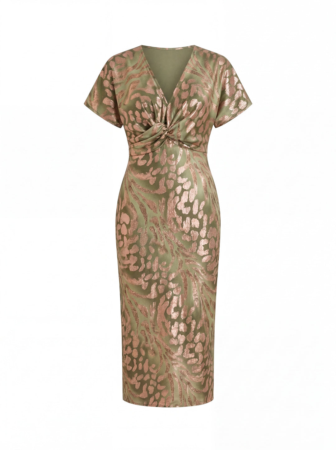 Teresa - Vestido midi color cobre