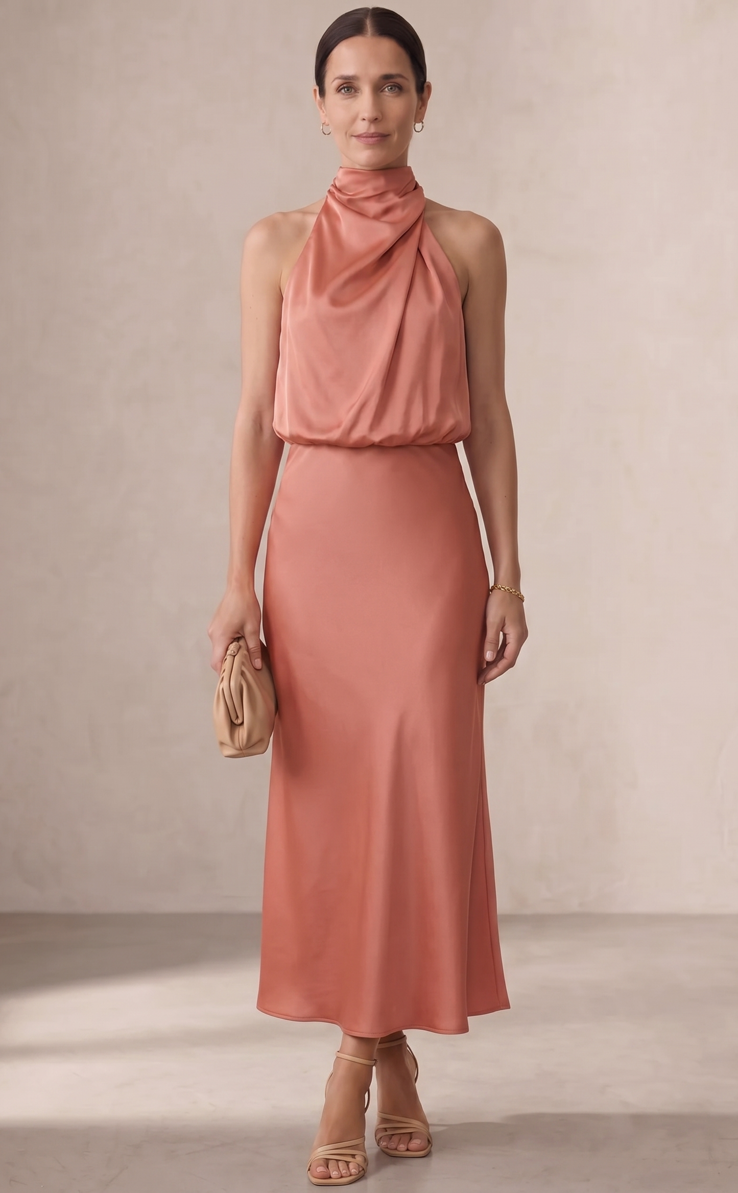 Aitana - Vestido de Satén Glamuroso y Elegante
