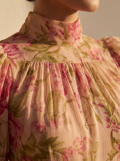 Rocío - Vestido floral efecto acuarela