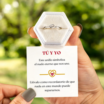 Anillo Nudo de corazón - Tú y Yo