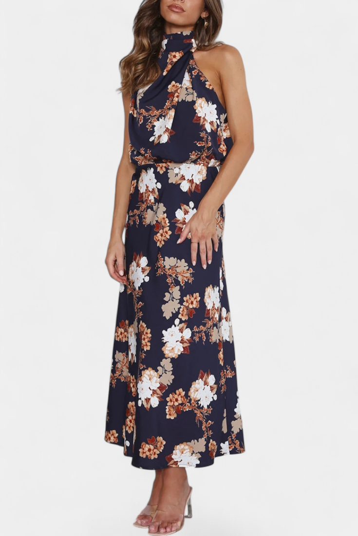 Isa - Vestido Maxi Floral Halter