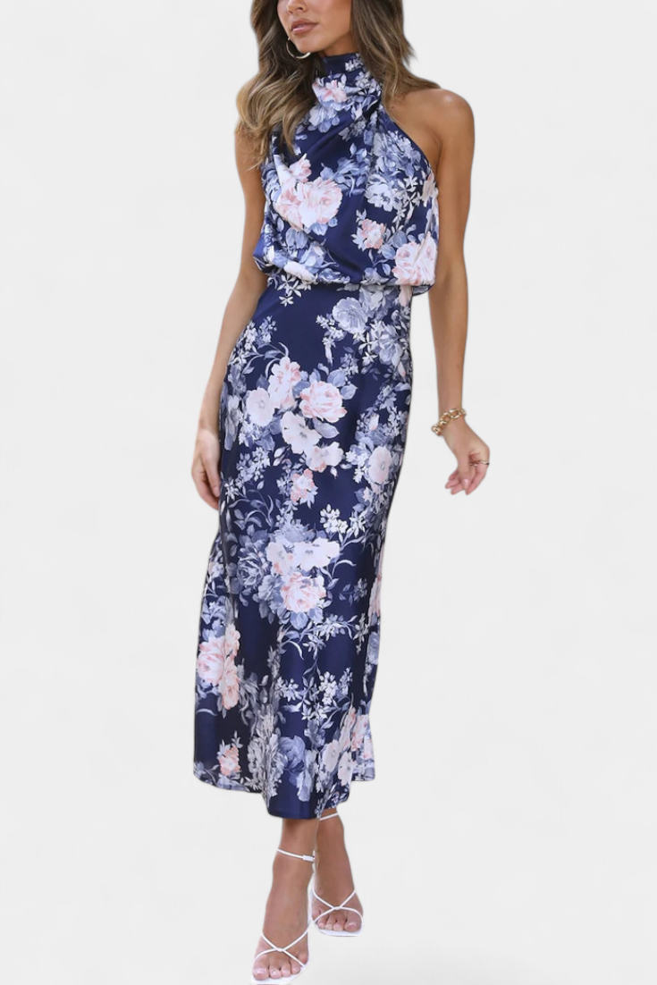 Isa - Vestido Maxi Floral Halter