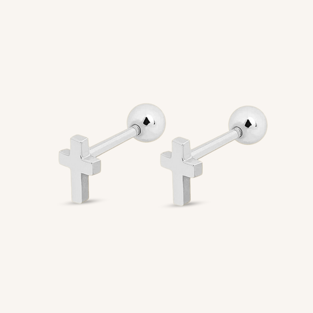 Pendientes Cruz Minimal