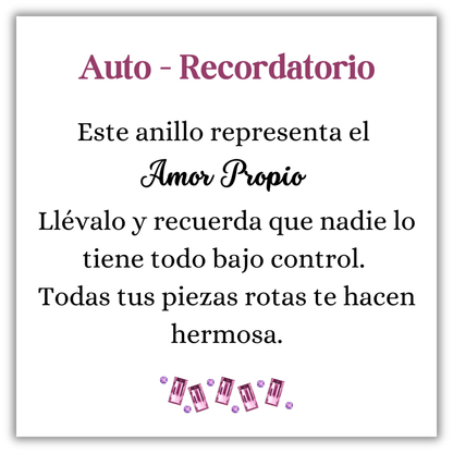 Anillo Crystal Esencia - Amor Propio