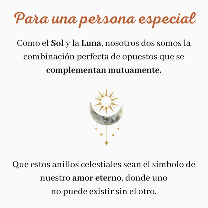 Set de dos Anillos Celestiales - Sol & Luna