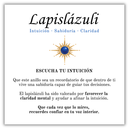 Anillo Intuición- Lapislázuli