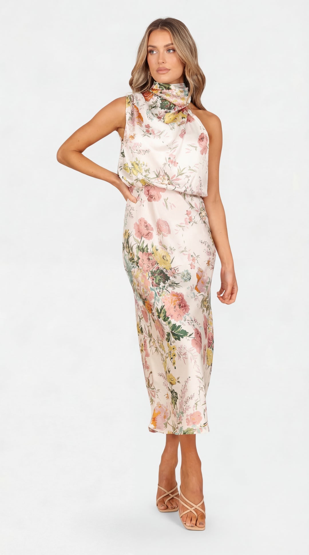 Isa - Vestido Maxi Floral Halter