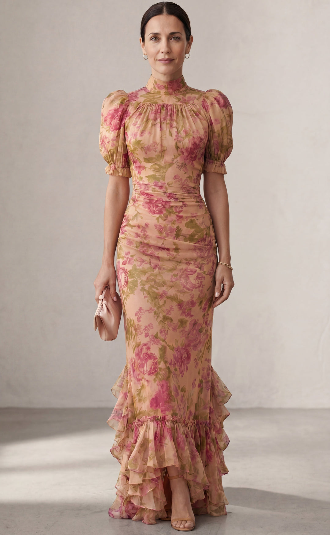Rocío - Vestido floral efecto acuarela