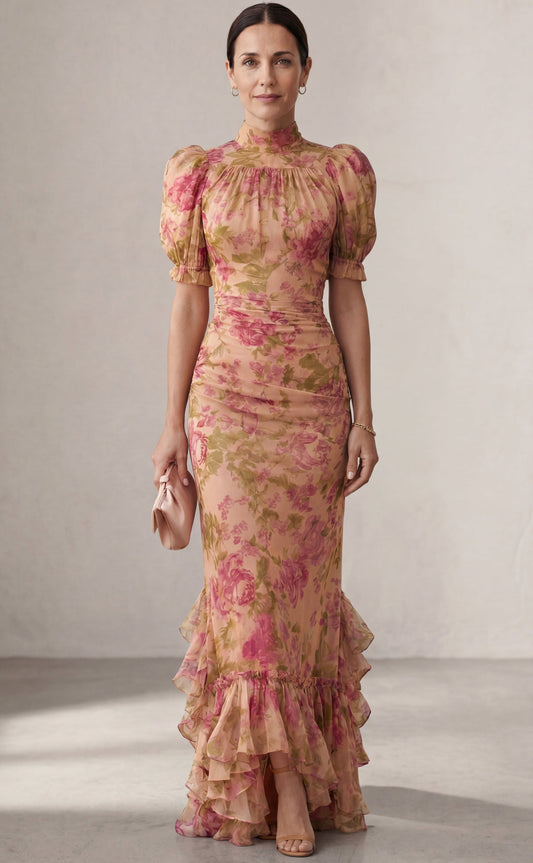 Rocío - Vestido floral efecto acuarela