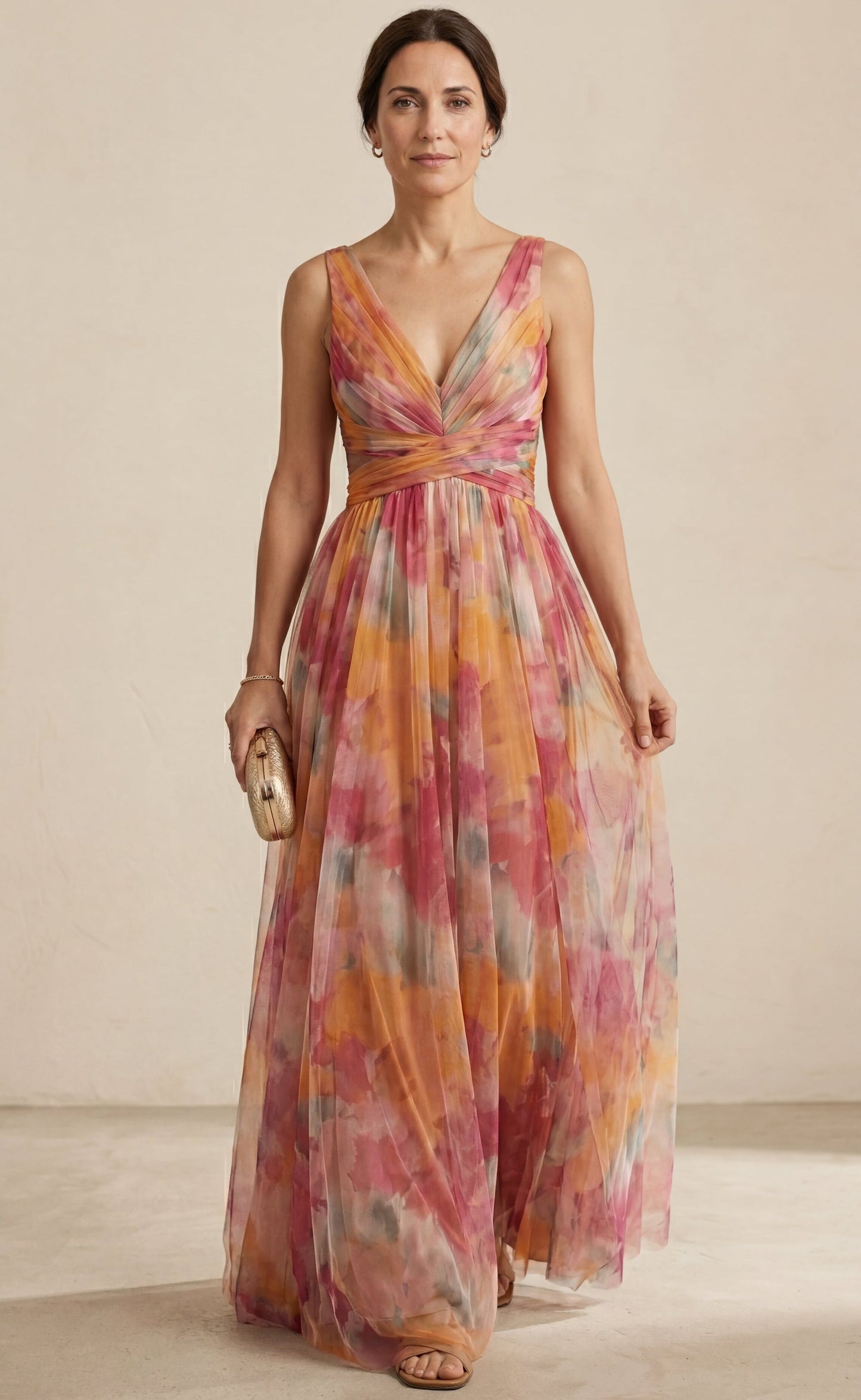 Flor - Vestido largo con estampado floral