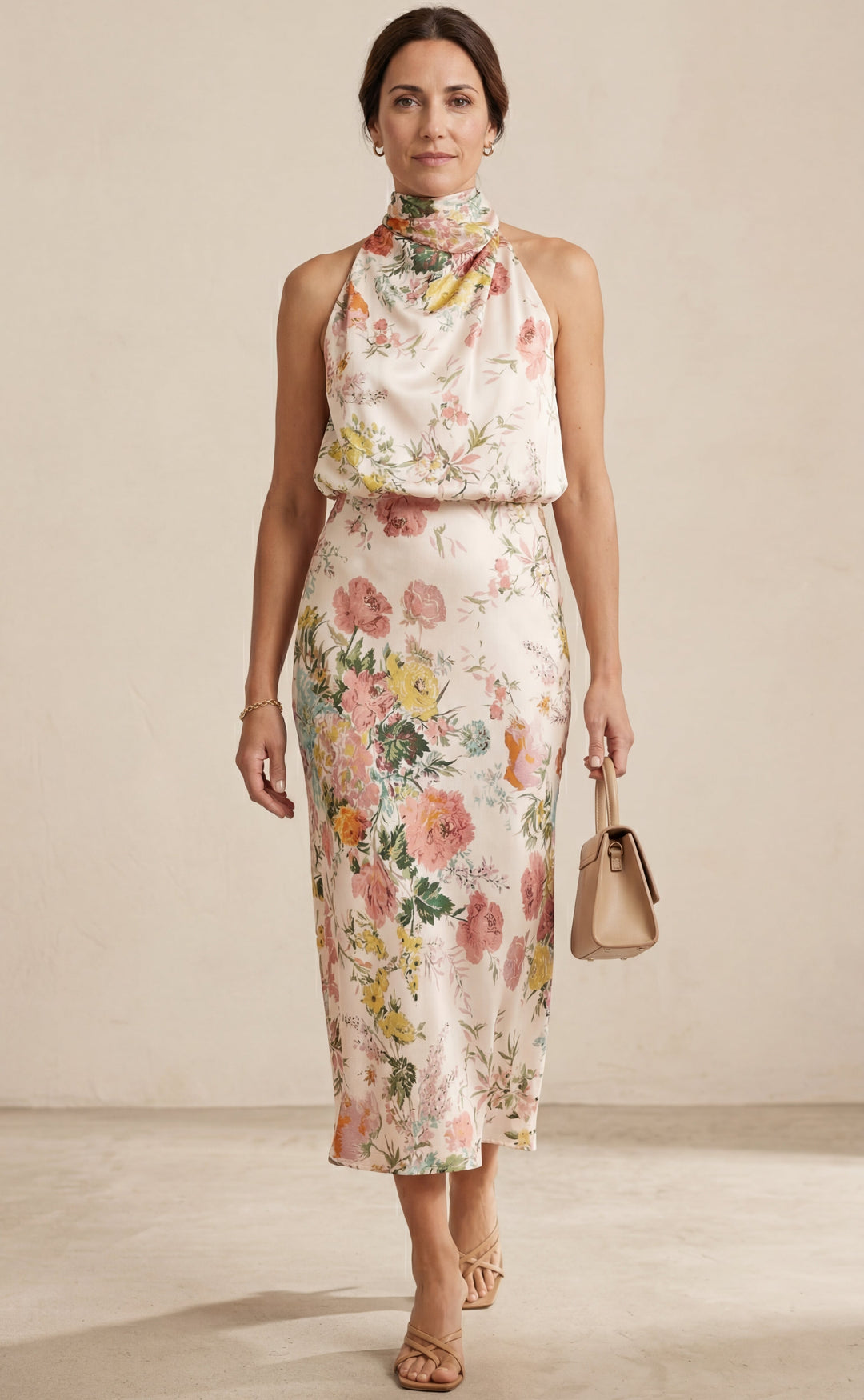 Isa - Vestido Maxi Floral Halter