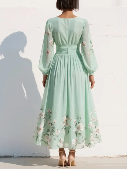 Clara - Vestido Chiffon Verde Menta