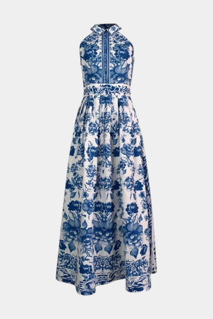 Natalia - Vestido floral acuarela azul