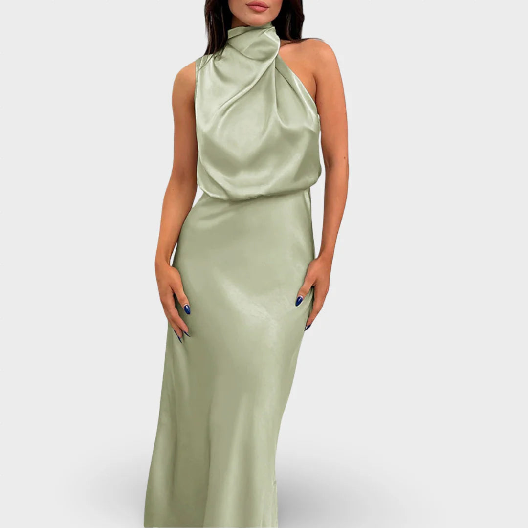 Aitana - Vestido de Satén Glamuroso y Elegante