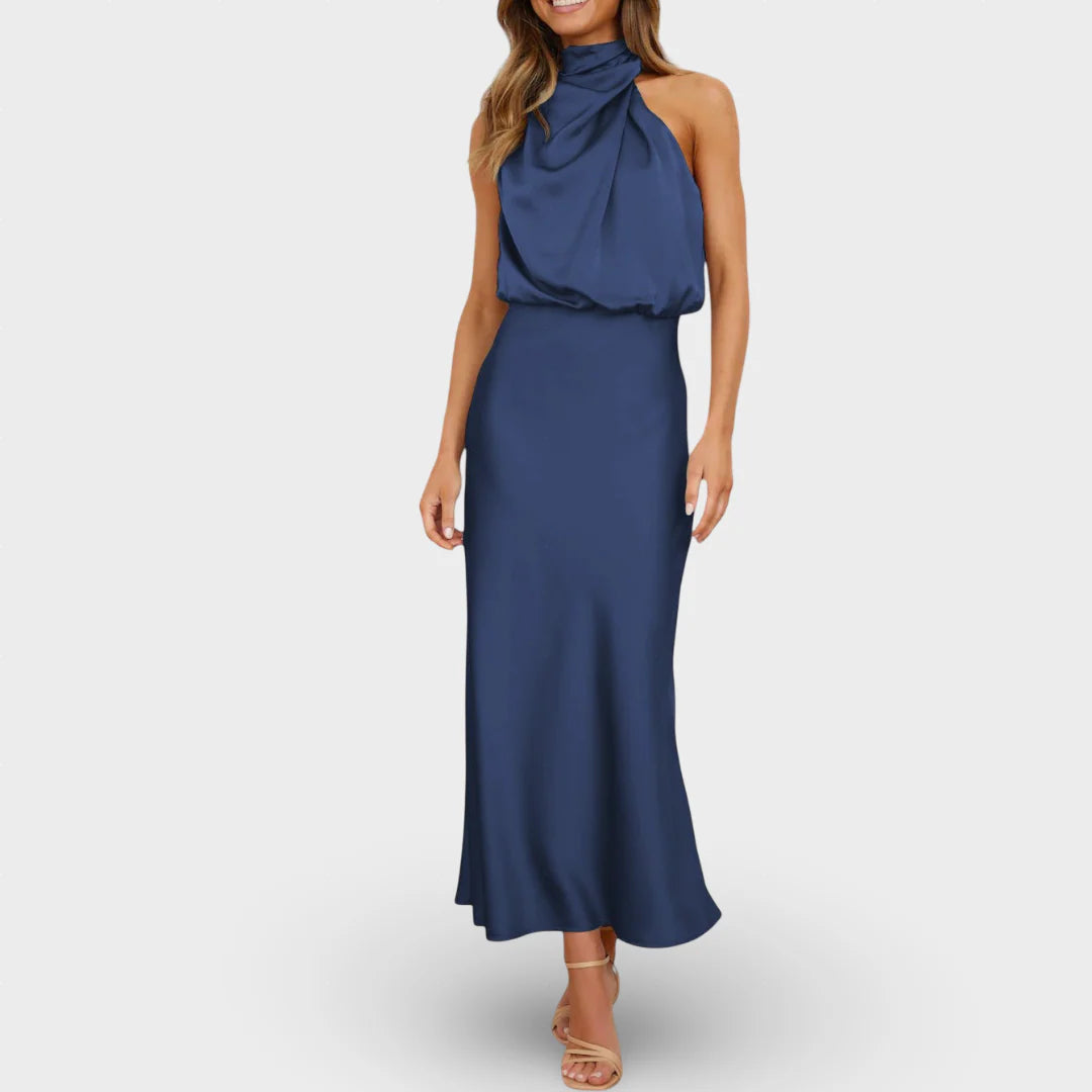 Aitana - Vestido de Satén Glamuroso y Elegante