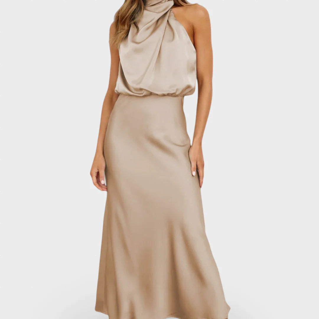 Aitana - Vestido de Satén Glamuroso y Elegante
