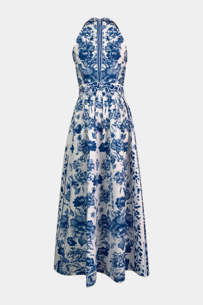 Natalia - Vestido floral acuarela azul