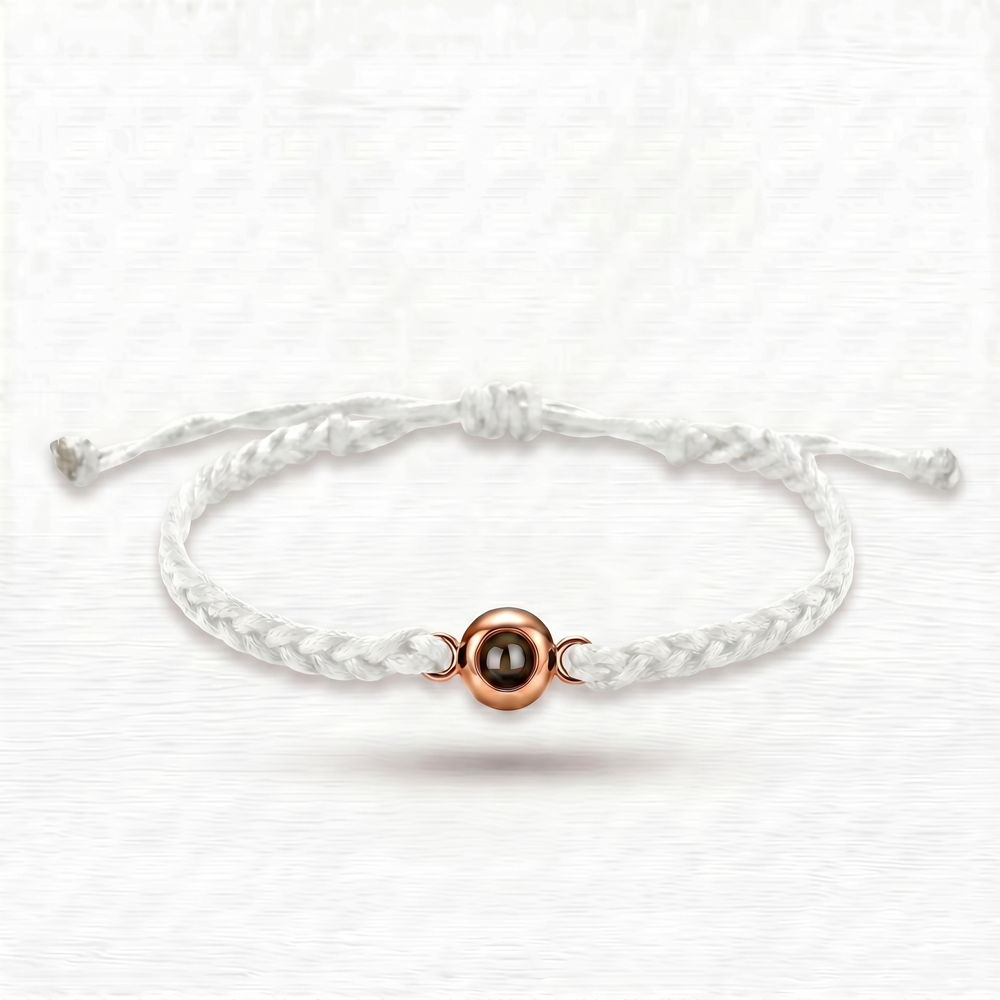 Pulsera de Cordón Blanco con Foto Proyectada - Personalizable