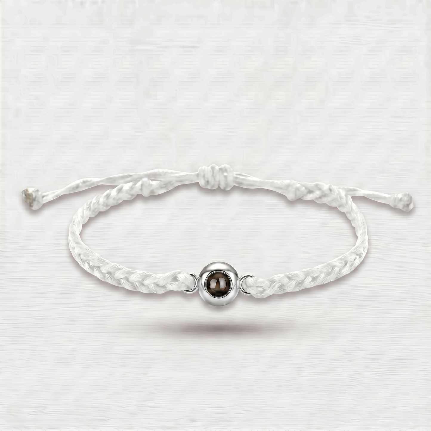 Pulsera de Cordón Blanco con Foto Proyectada - Personalizable