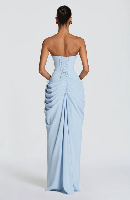 Lola - Vestido Largo Drapado Elegante
